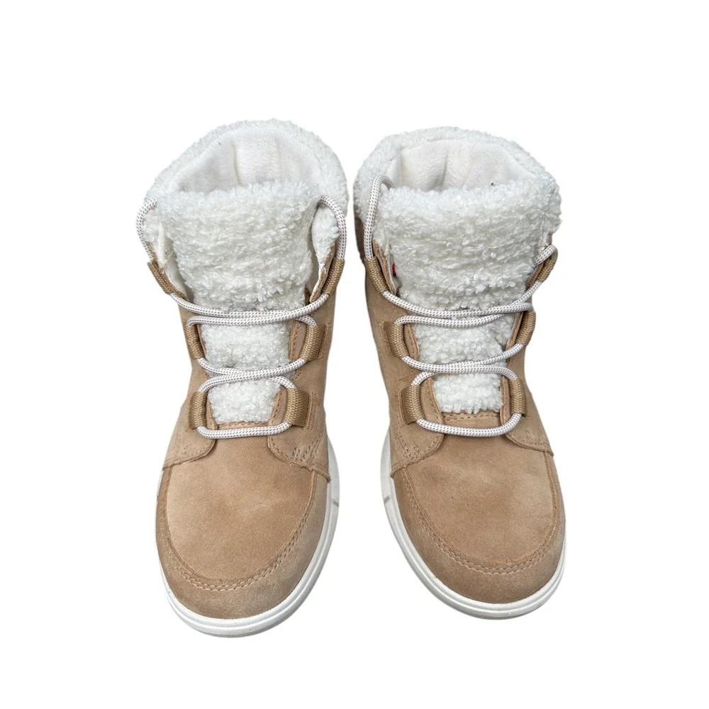 Sorel Womens Waterproof Tan Suede Faux Fur Lined Winter Boots Size 7‎